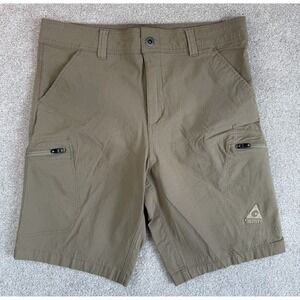 Gerry Outdoor Men 36 Cargo Tan Shorts Pockets Fishing Hiking Utility 11" Inseam